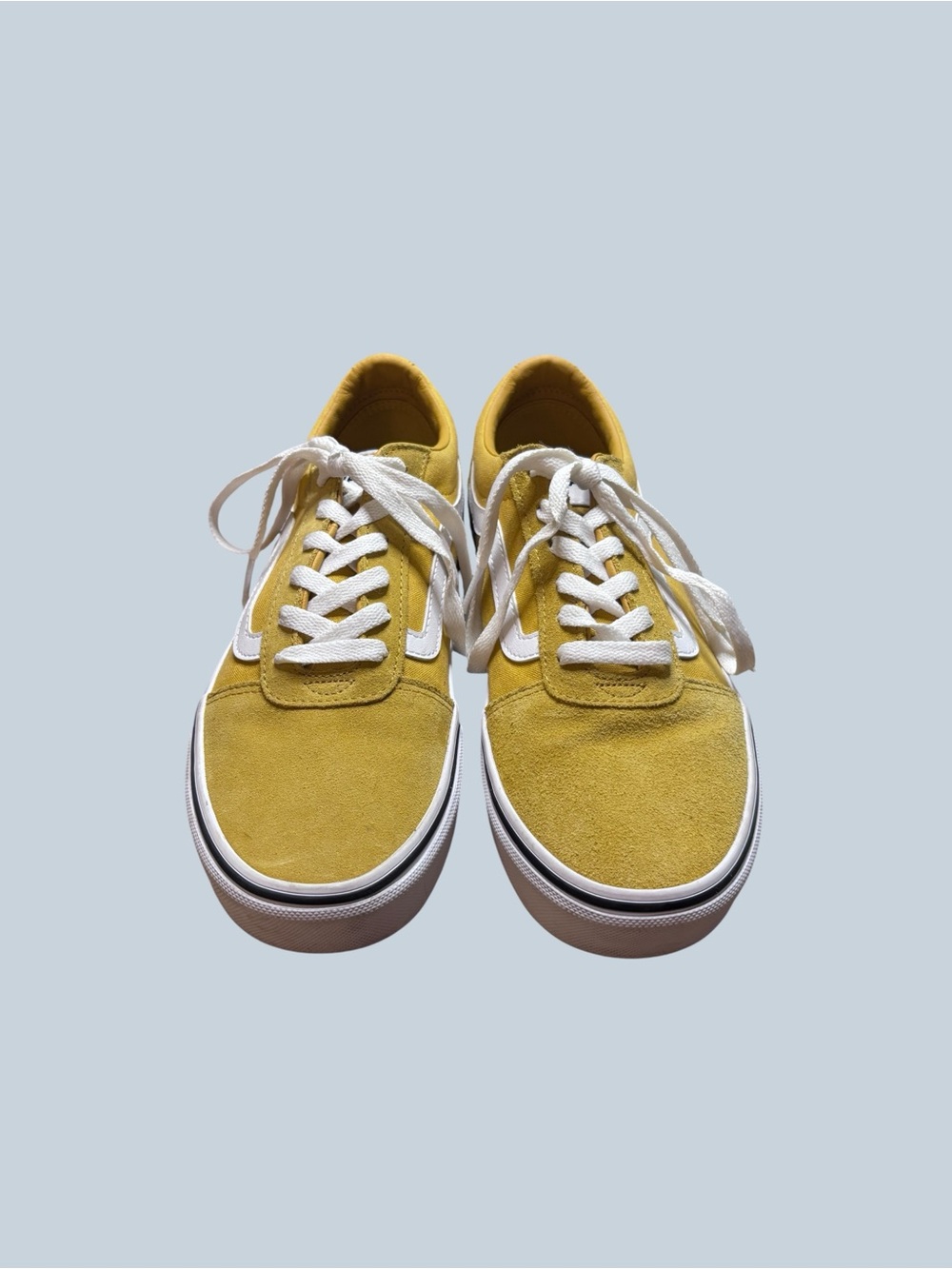 Vans Yellow Low-Top Sneakers with White Side Stripe - Picture 3 of 5